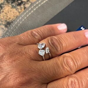 Elegant Silver Women's Ring Set